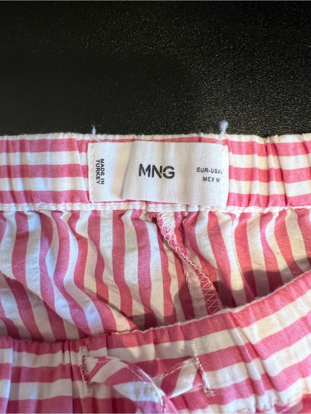 Mango Pink & White Wide-Leg Pants - Picture 3 of 3
